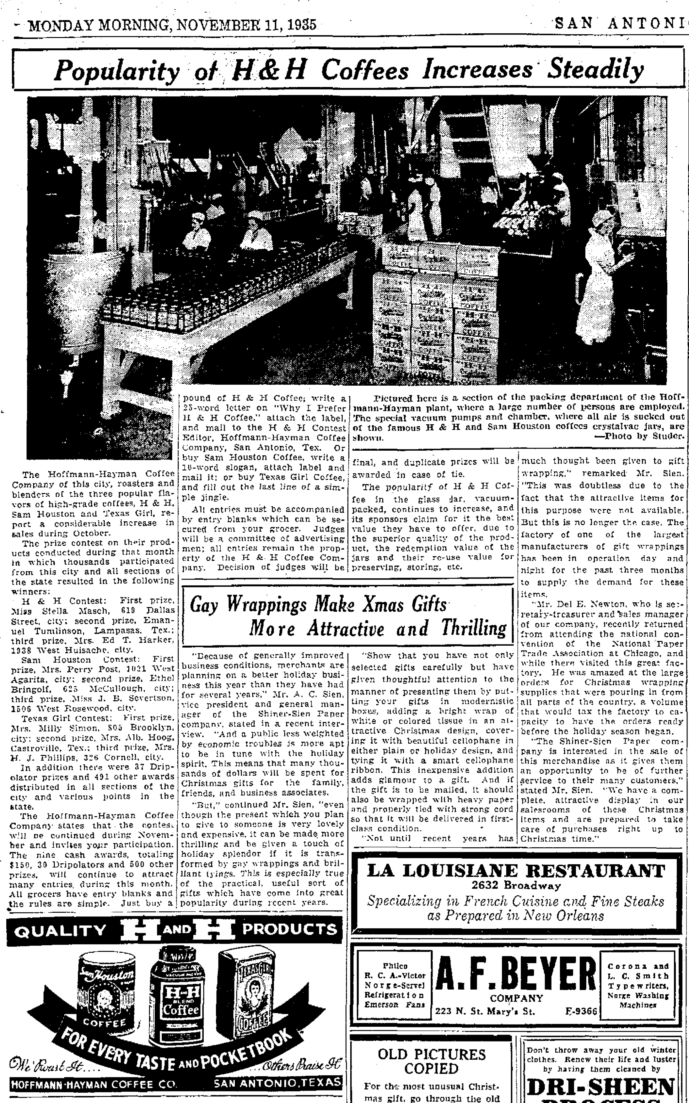 San Antonio Express on Mon, Nov 11, 1935